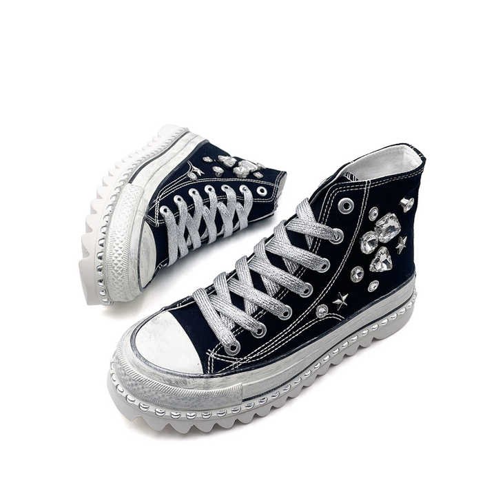 H9529ca4c7065433da12f7e3c843920d3Z.jpg_720x720q50 Women’s High Top Canvas Sneakers - Image 4